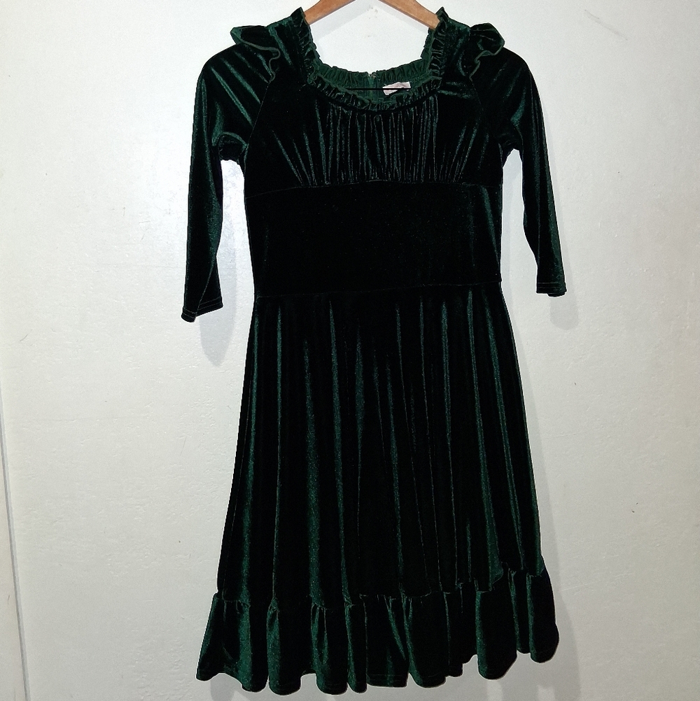 IVY CITY CO Cleopatra Emerald Velvet Dress - Picture 4 of 9